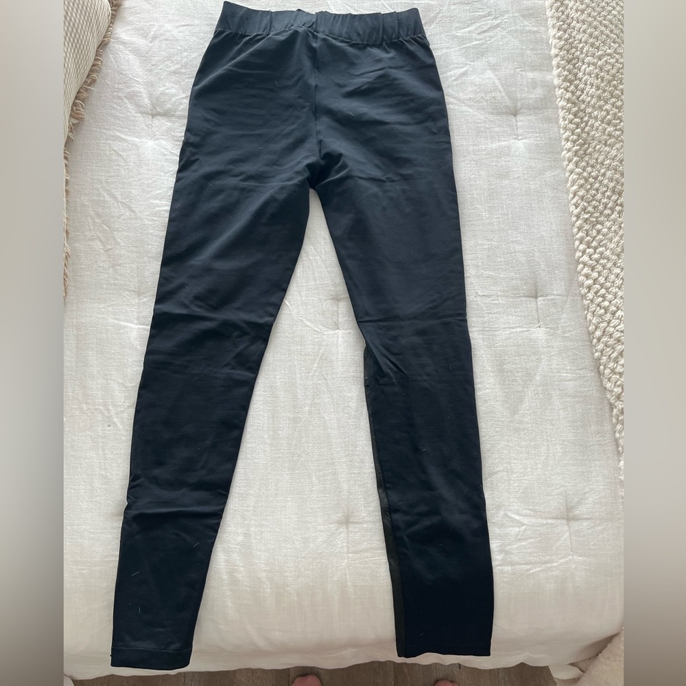 Black Leather jeggings by Nati Vozza